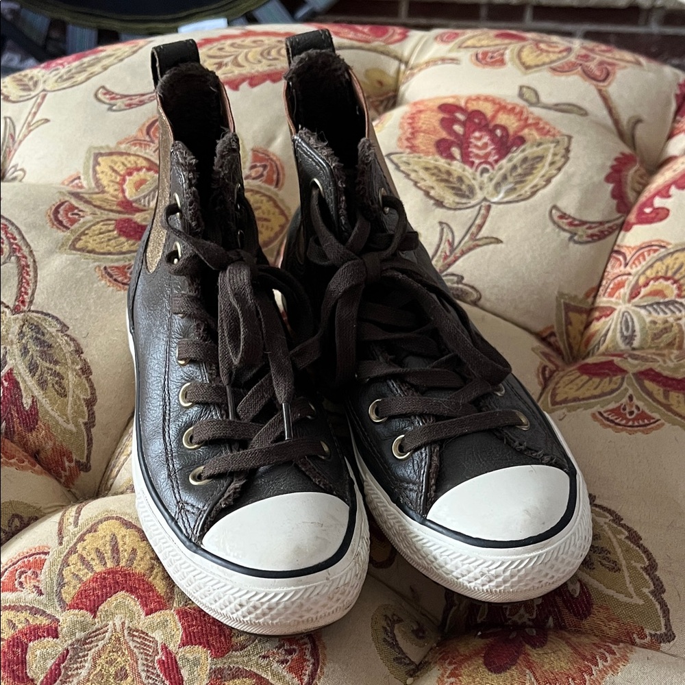 Converse All Star Chocolate Leather Sneakers